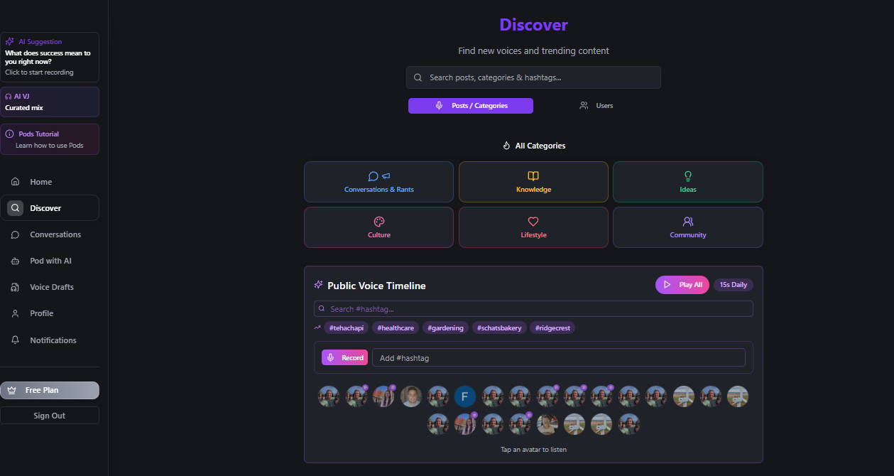 VoiceWave Social screenshot
