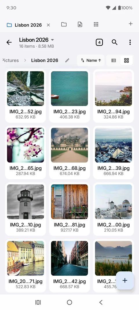 Photos in the Cupertino skin